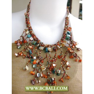 Shells Mix Beads Necklaces